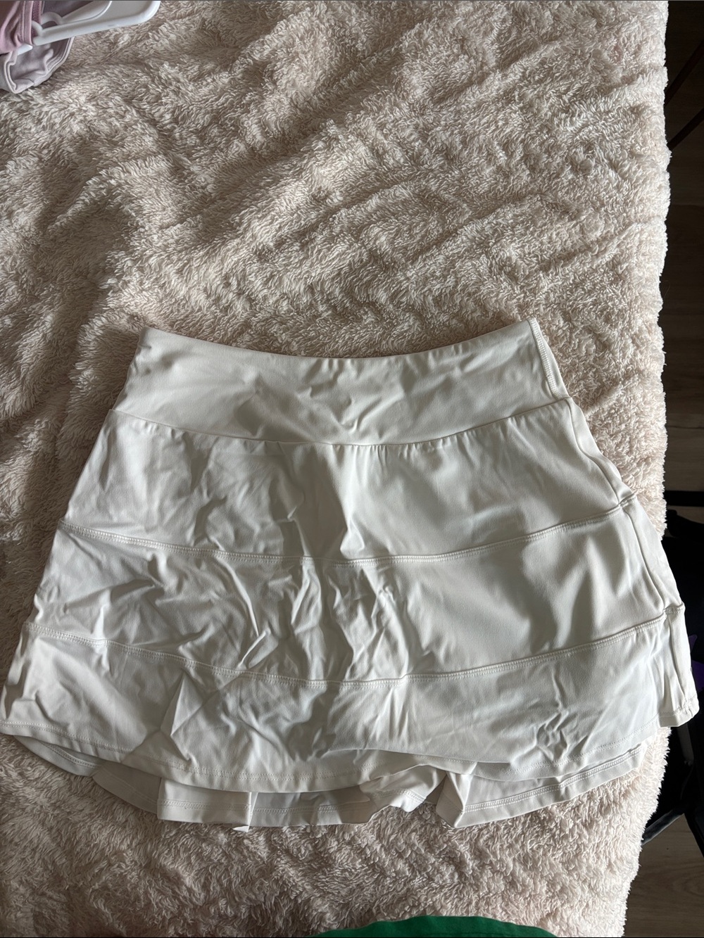 White Women's Active Skort - Lightweight Athletic Shorts